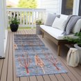 thumbnail image 3 of Dalyn Rugs Machine Washable Indoor/Outdoor Chantille Blue 2'3" x 7'6" Runner Rug, 3 of 7