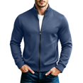 thumbnail image 3 of Frnrwgo Mens Sweatshirt Loose Fit Stand Collar Long Sleeve Solid Color Sports Casual Home Top, 3 of 10