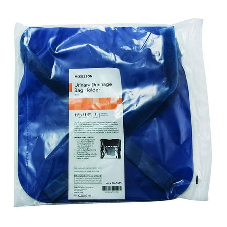 Closed System Drainage Bag - McKesson Urinary Drainage Bag Holder 16-5515 1 Each, Blue