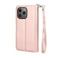 thumbnail image 6 of iphone 16 Pro Max Phone Case, Leather Wallet Case for Apple iphone 16 Pro Max, Ebizware Credit Card Cash Holder Folio Flip [Detachable] Kickstand Magnetic Cover & Lanyard for Women Men [Rose Gold], 6 of 6