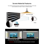 S PRO P Electric Tension Floor Screen With UST ALR P (Ambient Light Rejecting-BLACK BORDER With Sound Perforated Transparent)Material Only Suitable For UST Laser Projector And Settle On Table/Floor