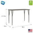 thumbnail image 2 of Tot Mate Children's Rectangular Table, Adjustable Height Legs 21" to 30", Ready-to-Assemble, 2 of 4