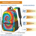 thumbnail image 3 of Red and Green Tie Dye Pattern 17" School Backpacks for Teens,Waterproof Oxford Fabric,S-Shape Padded Straps for School,Travel,Hiking,Camping, 3 of 6