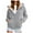 Grey, variant on UngA Woman Hoodies Zip Up Warm Sherpa Lined Hoodie Fleece Jacket Casual Hooded Sweatshirt Fall Winter Coat With Pockets (Grey,4XL)