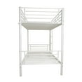 thumbnail image 3 of Ktaxon Twin Over Twin Metal Bunk Bed, Heavy Duty Bed Frame,Loft Bed for Children,White, 3 of 6