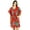 Red, variant on Bimba Womens Short Cotton Kaftan Caftan With Pockets Beach Coverup/ Sleep Wear