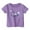 Purple, variant on Toddler Girls Fashion Casual Print Crewneck Loose Short Sleeve T Shirt Top for Kids Size 2-3T