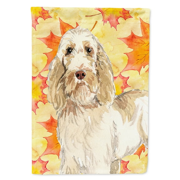 Carolines Treasures CK1823CHF Fall Leaves Spinone Italiano Flag Canvas House Size  Large multicolor