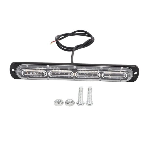 12V 72W LED Emergency Strobe Light Amber White Hazard Warning Flashing Light Bar for Fire Engine Truck SUV ATV