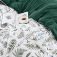 thumbnail image 6 of Sleep Zone Queen Size Comforter Set Bed in a Bag, 7 Pieces Soft and Cooling Comforter Down Alternative Quilted Comforter, Breathable and Easy Washable (Tropical Plants Green, Queen), 6 of 8