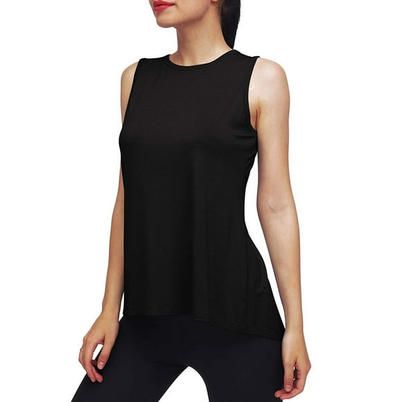 Dealovy Workout Tank Tops for Women Sleeveless Crew Neck Loose Casual Summer Yoga Activerwear Shirts