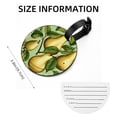thumbnail image 5 of Thanksgiving Pear 2Pcs PU Leather Round Luggage Tags with Privacy Cover and Name ID Tag for Suitcase, Handbags, Backpacks, School Bags, 5 of 6