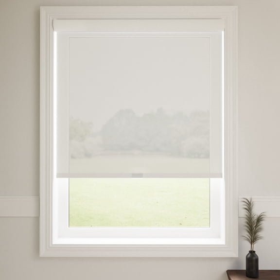 Lumino Solar Shades, White, 34"W x 72"L