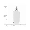 thumbnail image 5 of Auriga Fine Jewelry 925 Sterling Silver Rhod-plate Eng. Rect. Front/Satin Back Disc Charm for Women (L-26mm, W-9mm), 5 of 5
