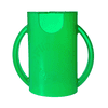 Squeeze Proof Flipping Holder ORIGINAL (without lid) for Food Pouches & Juice Boxes (Green) - Multipurpose Design - Prevent Messes & Support Self-Feeding - Handles for Easy Grasping