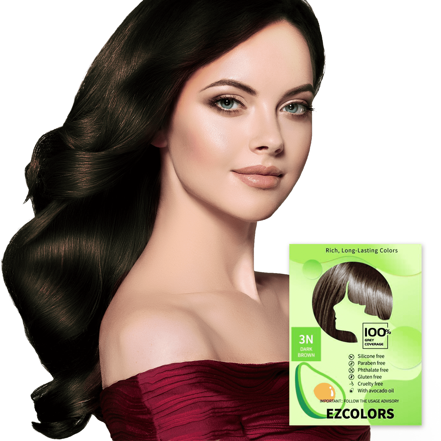 Ezcolors Bubble Hair Color, Permanent Hair Color with Avocado Oil