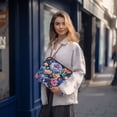 thumbnail image 6 of FORMRS 15-15.6 inch Laptop Sleeve Case Soft Carrying Quilted Computer Bag Cover, Puprle Ethereal Floral Harmony, 6 of 7