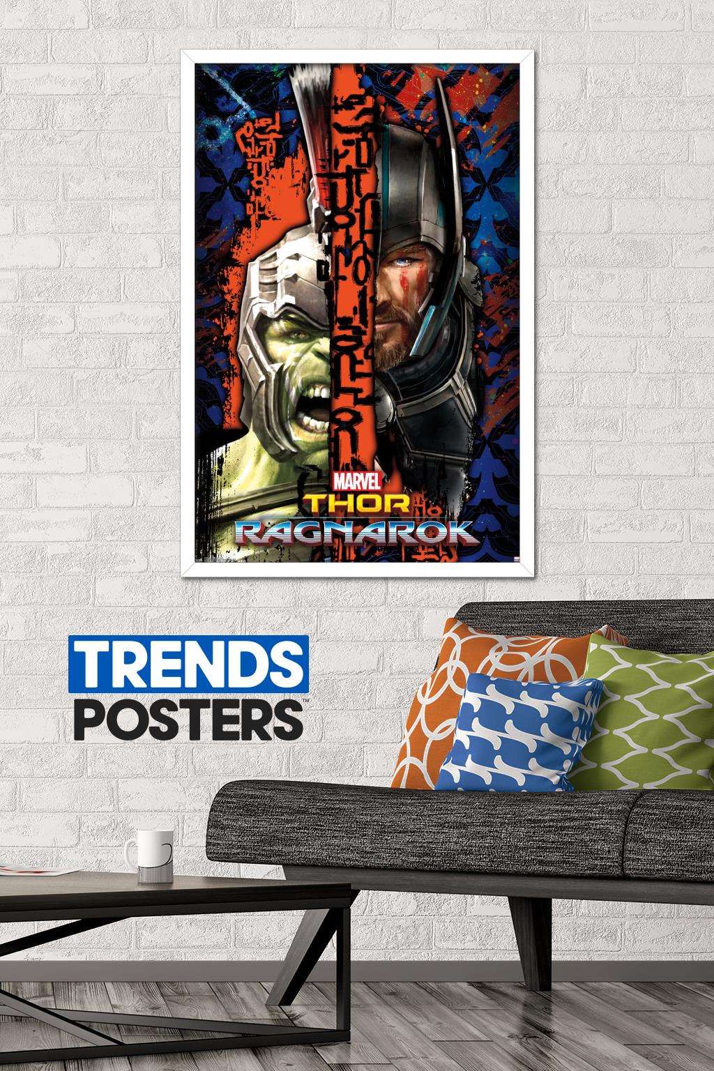 Marvel Cinematic Universe - Thor: Ragnarok - Split Wall Poster, 22.375" x 34", Framed