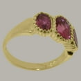 thumbnail image 3 of LBG British Made 14k Yellow Gold ring with Natural Pink Tourmaline Womens Anniversary Ring - 33 size options - Size 11.25, 3 of 7
