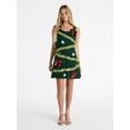 thumbnail image 2 of No Boundaries Christmas Tree Tinsel Mini Dress, Women’s, 2 of 6