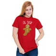 thumbnail image 4 of Funny Christmas Oh Snap Gingerbread Plus Size Crewneck Graphic Tee Shirt Brisco Brands 2X, 4 of 5