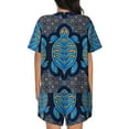 thumbnail image 3 of Naloa Turtle Women's Short-Sleeved Pajama Set, Loungewear, Summer pajamas, Breathable Cozy - XX-Large, 3 of 9