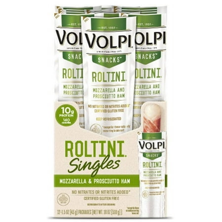 Volpi Roltini Singles with Prosciutto Pork - Display Ready Carton 1.5 Ounce -- 24 per case.