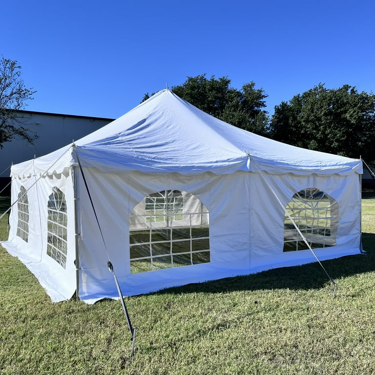 20'x20' PVC Pole Tent - Party Wedding Canopy Shelter White - By