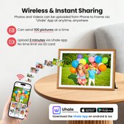 RCA Digital Photo Frame 10.1 inch WiFi Uhale Picture Frames for Photos & Videos with 32GB Memory, 1080P HD IPS Touch Screen, Support Auto Rotate, Wall Mounted, Instant Share Anytime