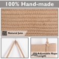 thumbnail image 3 of JOYWEI3-Tier Woven Hanging Basket, Hanging Kitchen Baskets, Fruit and Vegetable Storage Organizer, Magazine Racks, Decorative Wall Hanging Basket, Brown, 3 of 7
