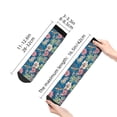 thumbnail image 2 of Bingfone Colorful Flowers Design Patterned Men's Women's Casual Cotton Socks, 2 of 5