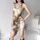 thumbnail image 1 of Vestido con flecos rasgados para mujer, dobladillo asimétrico Y2k Tie Dye, ropa de calle ajustada, 1 of 9
