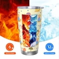 thumbnail image 5 of Cauagu Colorful Cartoon Snail Pattern 20oz Tumbler,Stainless Steel Vacuum Insulated Tumbler with Lid Insulated Coffee Mug Thermal Cup with Splash Proof Sliding Lid-Without Straw, 5 of 8
