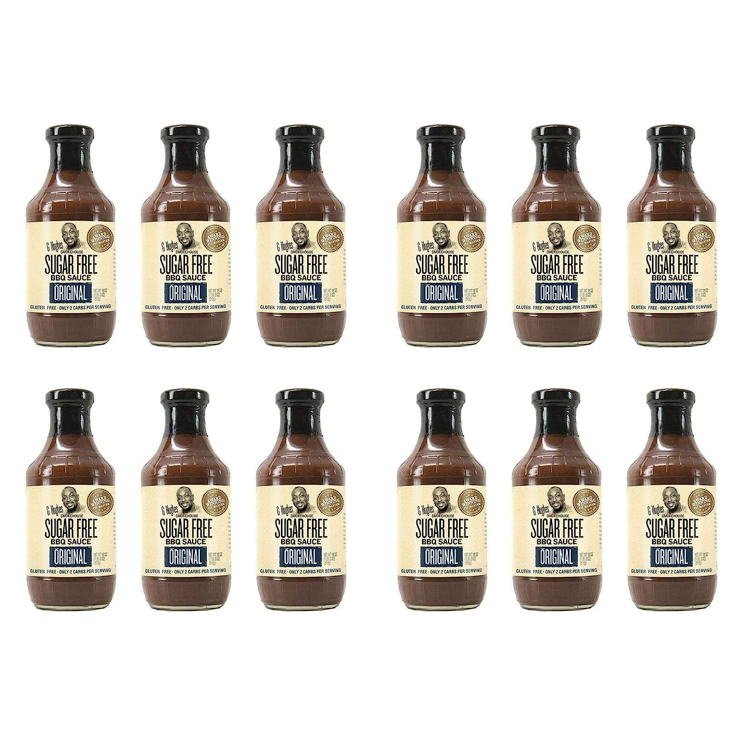 G Hughes Original Sugar Free BBQ Sauce 18 oz (3 Pack)6 Pack