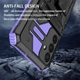 thumbnail image 2 of CCSamll Case for Samsung Galaxy A24 4G with Belt Clip Holster, Heavy Duty Protection Armor Case with Kickstand Sturdy Durable Phone Cover for Samsung Galaxy A24 4G JG Purple, 2 of 7