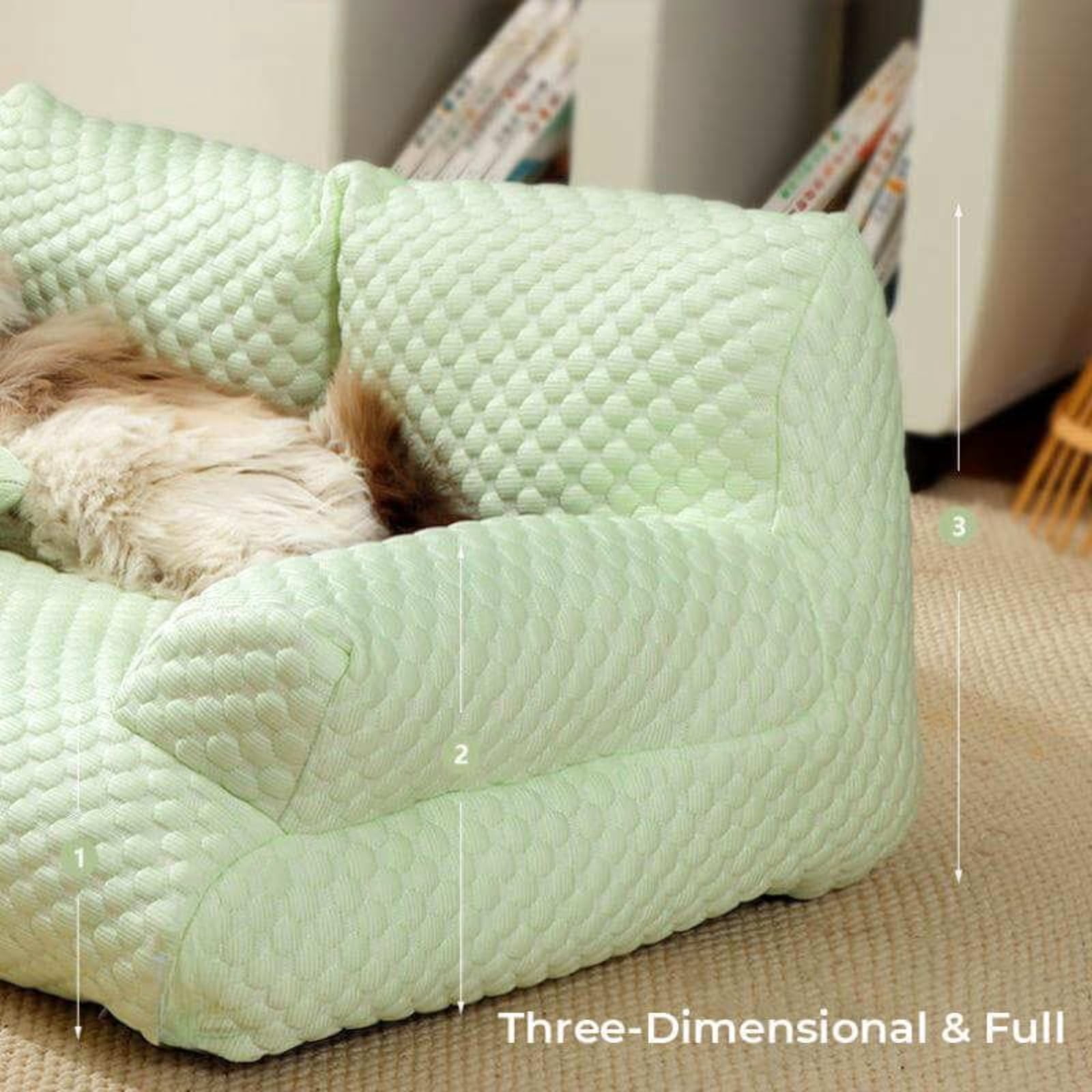 Orthopedic Dog Bed for Large Dogs – Washable Pet Couch Sofa with Ergonomic Head Support, Waterproof Liner, Non-Skid Bottom