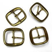 4 Pack Solid Brass Mechanical Belt Buckle - 1 - 1.25 - 1.5