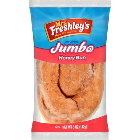 Mrs. Freshley?s Jumbo Honey Bun Sweet & Soft Pastry 5 oz 6 Count