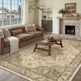 thumbnail image 6 of WIPONKEN 9x12 Area Rugs for Living Room Bedroom Dining Room Office Farmhouse, Machine Washable Non Slip Vintage Persia Rug Brown, 6 of 8