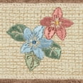 thumbnail image 3 of Authentic Hotel and Spa  Turkish Cotton Floral Vine Embroidered Latte Brown 4-piece Washcloth Set, 3 of 3