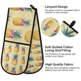 thumbnail image 2 of Yayeee Double Oven Mitt Kitchen Heat Resistant Baking 35" x7" Quilted Glove, Pineapple Love, 2 of 6