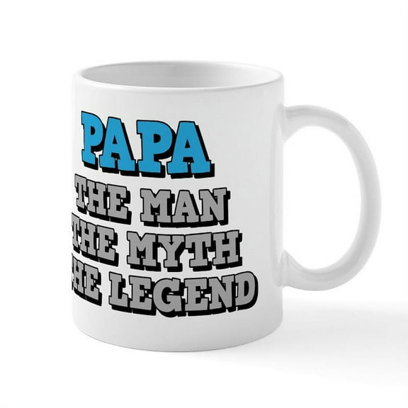 CafePress - Papa: The Man - 11 oz Ceramic Mug - Novelty Coffee Tea Cup