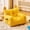 Yellow, variant on Youth chair Bear Sofa Youth Bear Storage Armchair 20x20x20 Inch Low-Center Velvet Sofa Chair with Zipper Pocket for Playroom Reading Corner Fluffy Floor Seat Green