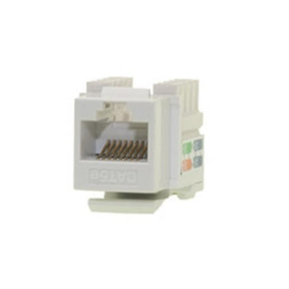 CableWholesale 310-121WH Cat5e Keystone Jack - RJ45 Female to 110 Punch Down, White