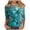 Multicolor, variant on Staron Women's Vintage Floral Print Casual Round Neck Three Quarter Sleeve Loose T-Shirt Top, 3XL