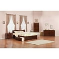 thumbnail image 2 of Leo & Lacey Transitional Solid Wood Urban King Storage Platform Bed in Walnut, 2 of 9