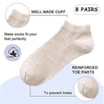 thumbnail image 2 of Men No Show Socks 8 Pairs Invisible Cotton Socks Non Slip Short Socks Comfortable and breathable, 2 of 5