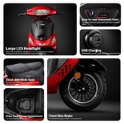 X-Pro Brand New 50cc Gas Moped Scooter, 10 Aluminum Wheels Electric/Kick Start! Large Headlights