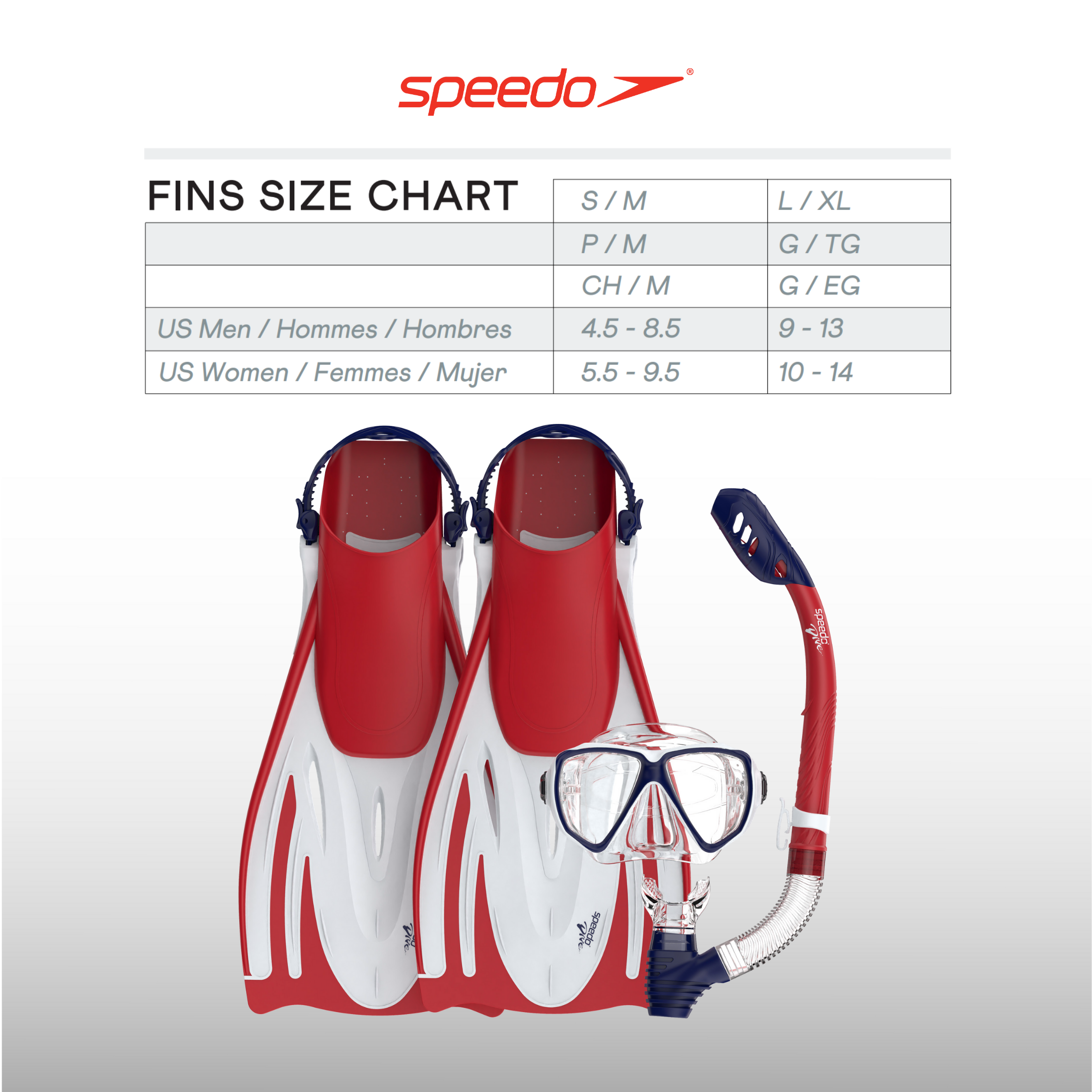 Speedo Adult Frontier Snorkel Set, Large/XL photo 4