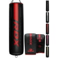 thumbnail image 7 of RDX Punching Bag 60lb, 80lb, Leather Adult Punch Bag and Boxing Gloves, 4ft,Red, 7 of 7